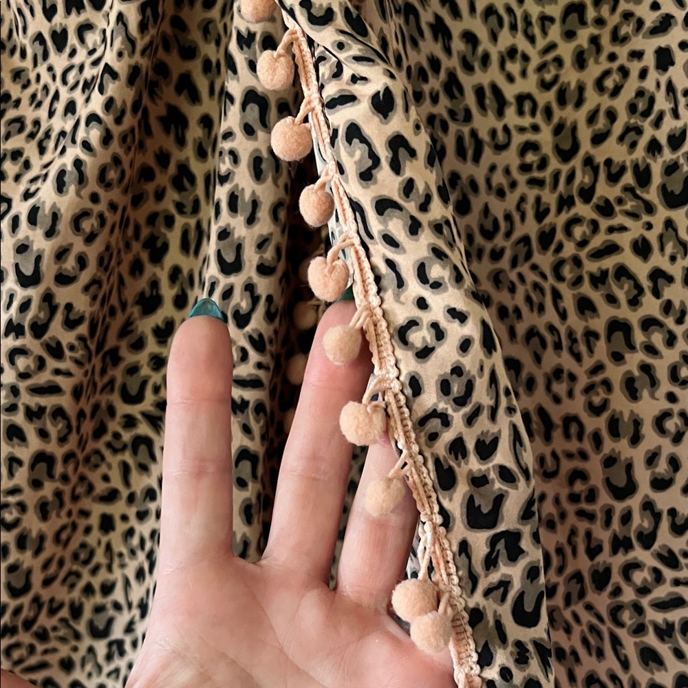 Chic Leopard Print High Low swim cover up or dress - Picture 5 of 6